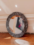 Round Mirror Made with Recycled Shells