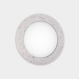 Round Mirror Made with Recycled Shells