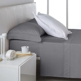 Set de Sábanas de Algodón Satén Lisa & Fundas de Almohada